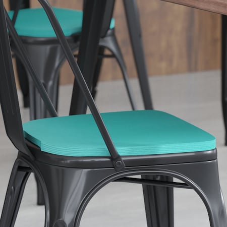 Flash Furniture 4PK Mint Poly Resin Seats for Stools & Chairs, 4PK 4-JJ-SEA-PL01-MINT-GG